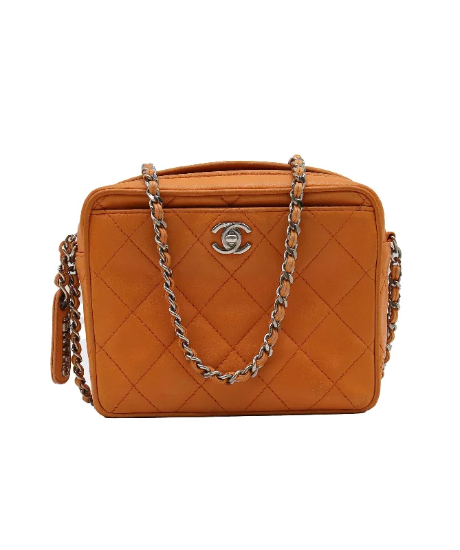 Chanel Limited Edition Handbag for CollectorsChanel Mini Camera Lamb SHW Orange DXBS2369