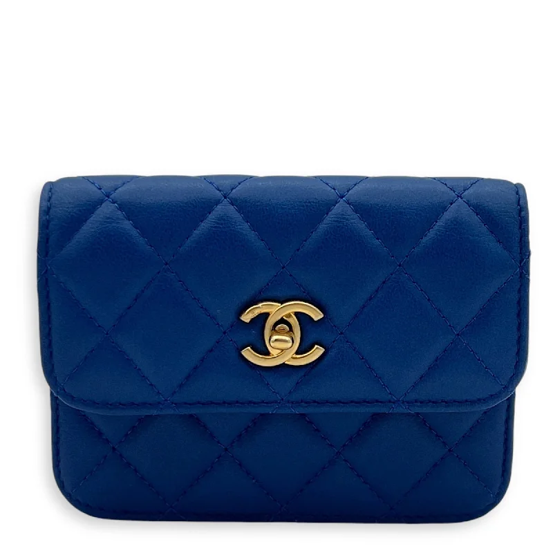 Chanel Chain Strap Handbag for Everyday UseChanel Pearl Crush Mini Blue Wallet On Chain in Calfskin, Gold hardware S2411-002684DT