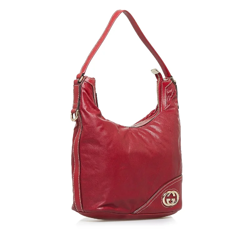 Women Gucci bags with a zip - around closure for securityGucci New Britt Shoulder Bag (SHG-TVF9Y2)