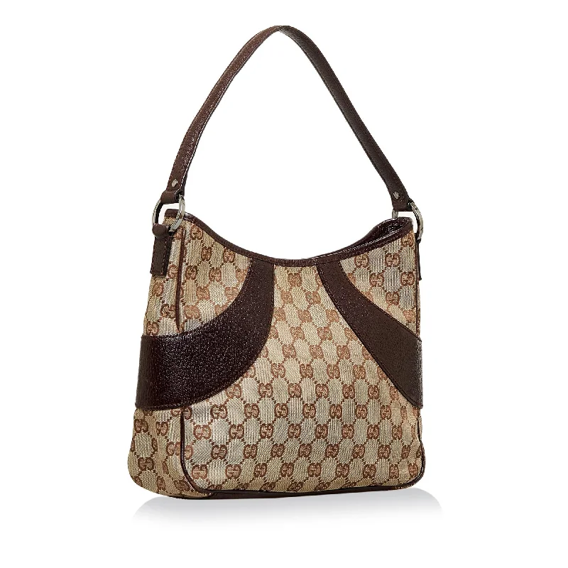 Gucci handbags for women with a patent - leather finishGucci GG Canvas Shoulder Bag (SHG-pIzlh5)