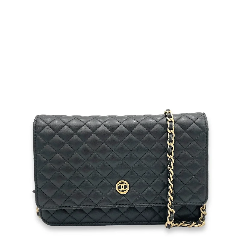 Chanel Quilted Leather Shoulder Bag for FashionistasChanel Classic Encircled Black Wallet On Chain in Lambskin, Gold hardware S2409-000839CH