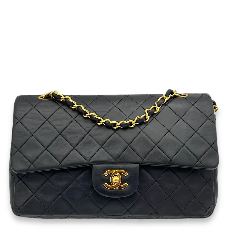 Chanel Colorful Handbag for Spring OutfitsChanel Vintage CC Double Flap Medium Black Shoulder Bag in Lambskin, Gold hardware S2410-002116VZ