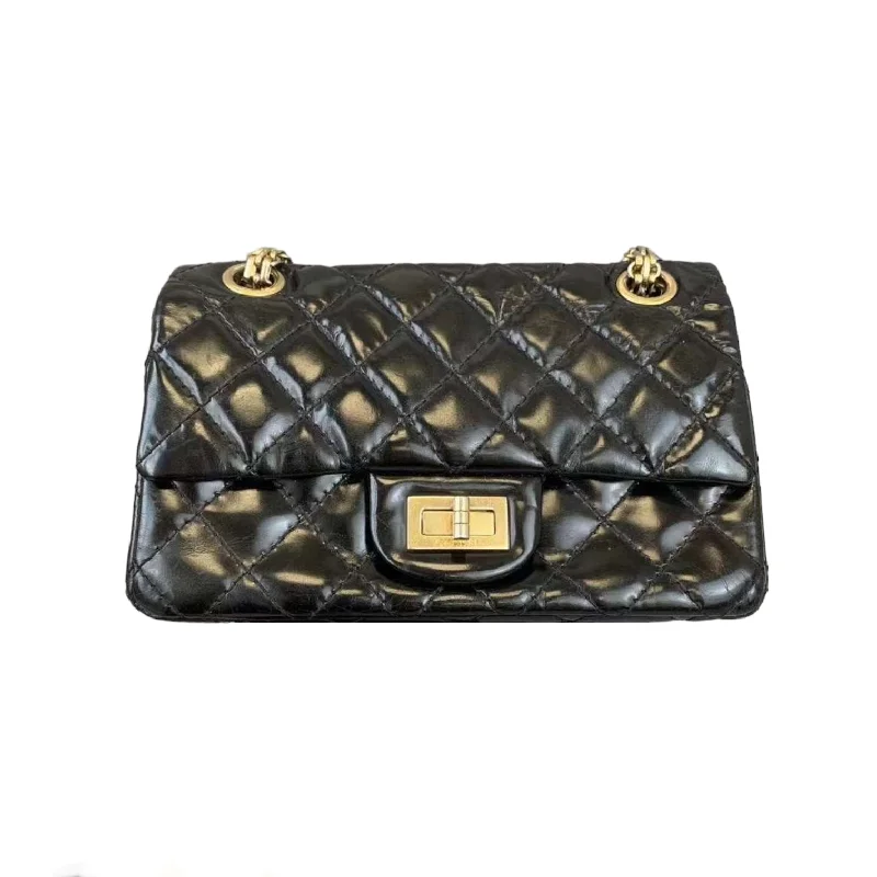 Chanel New Arrival Handbag with Gold HardwareMini Reissue Aged Calfskin Calfskin Black GHW