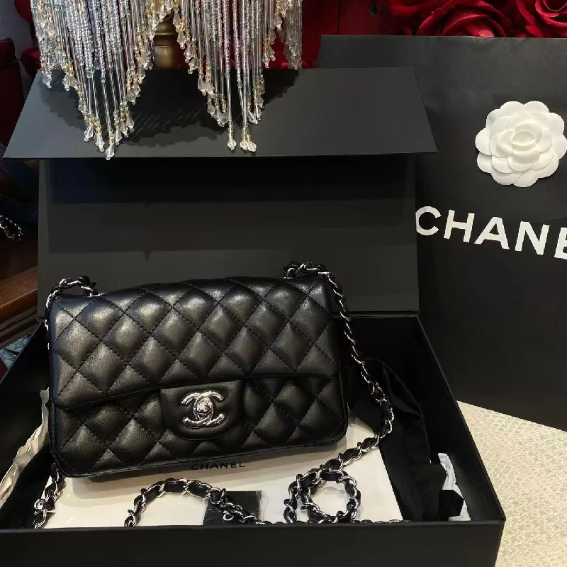 Chanel All - Match Handbag for Versatile StylingChanel Classic Flap Mini Black Quilted Leather Handbag Microchip