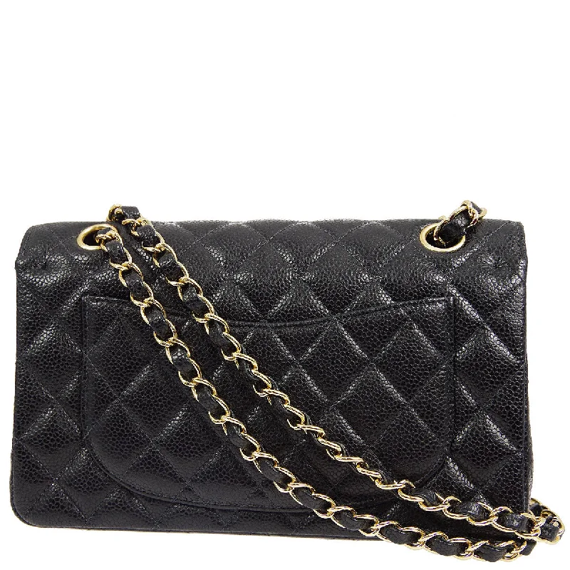 Chanel Luxury Handbag for High - End EventsChanel * 2004-2005 Black Caviar Small Classic Double Flap Bag