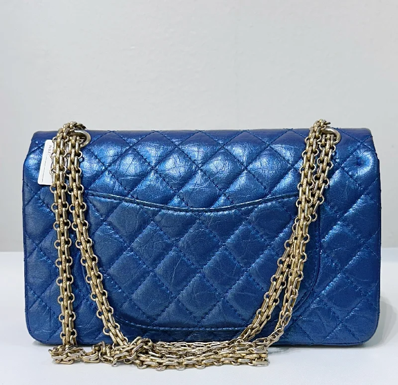 Chanel Quilted Leather Shoulder Bag for Fashionistas19A Chanel Iridescent Royal Electric Blue 2.55 225 Medium Reissue Flap Bag