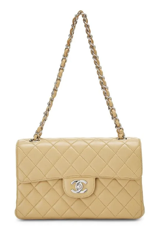 Chanel Limited Edition Handbag for CollectorsCHANEL,  Beige Quilted Lambskin Double Sided Classic Flap Small, Beige