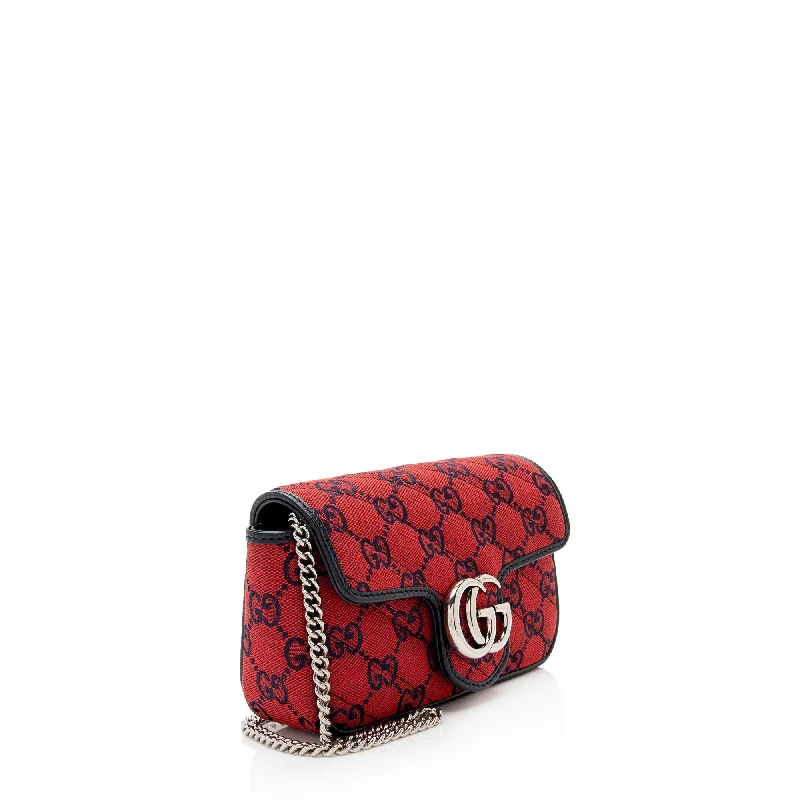 Gucci handbags for women with a back - zip pocketGucci GG Canvas GG Marmont Mini Flap Bag (LatEAT)