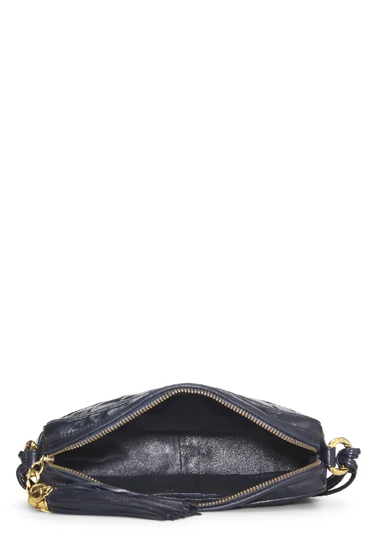 Chanel Lightweight Handbag for Daily ErrandsChanel,  Navy Lambskin Diamond 'CC' Camera Bag Medium, Navy