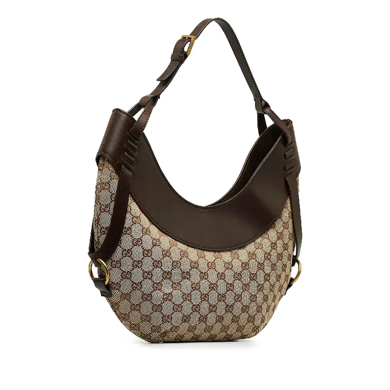 Gucci tote bags for women with a spacious interiorGucci GG Canvas Hobo Bag (A9kewN)