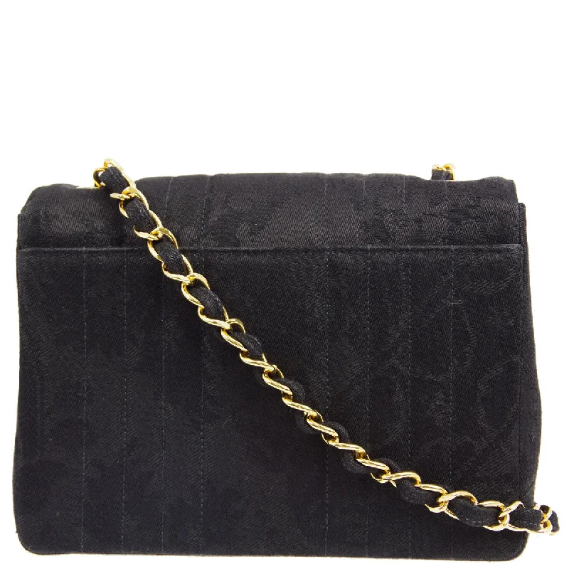 Chanel Handbag with Adjustable Strap for ComfortChanel * 1991-1994 Black Mini Vertical Stitch Classic Square Flap Bag 17