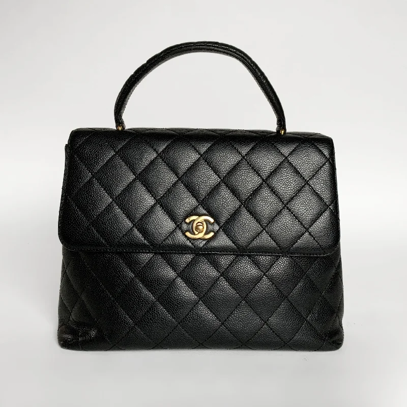 Chanel Handbag with Adjustable Strap for ComfortChanel Coco Top Handle Bag Caviar Leather