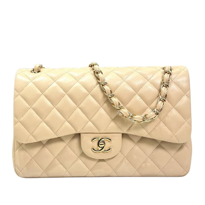 Chanel Limited Edition Handbag for CollectorsCHANEL JUMBO BEIGE CLASSIC FLAP BAG 122419A08