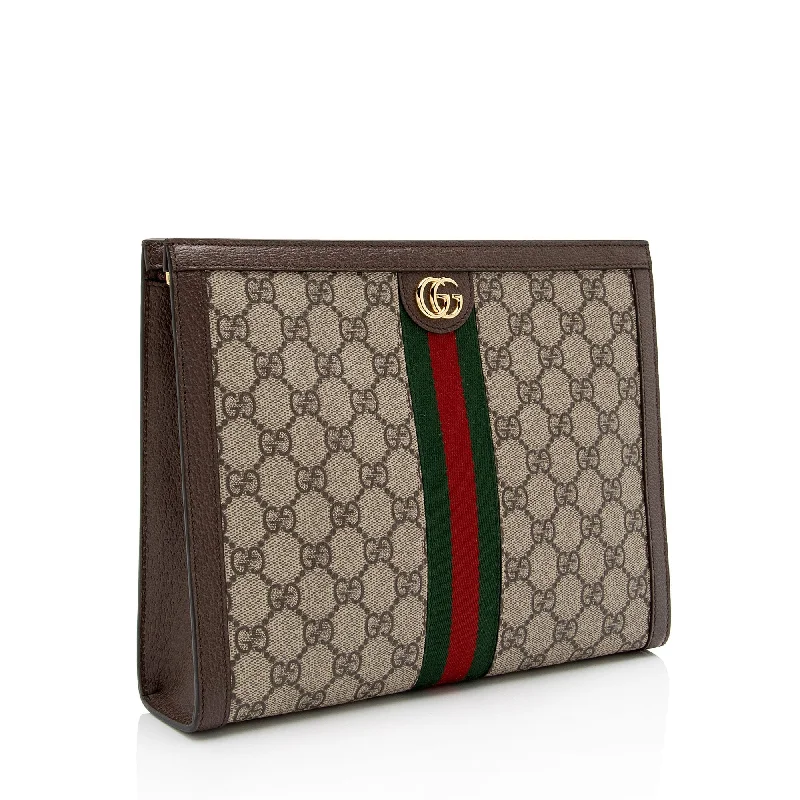 Ladies Gucci shoulder bags with a single - handle designGucci GG Supreme Ophidia Pouch (SHF-aTANc5)