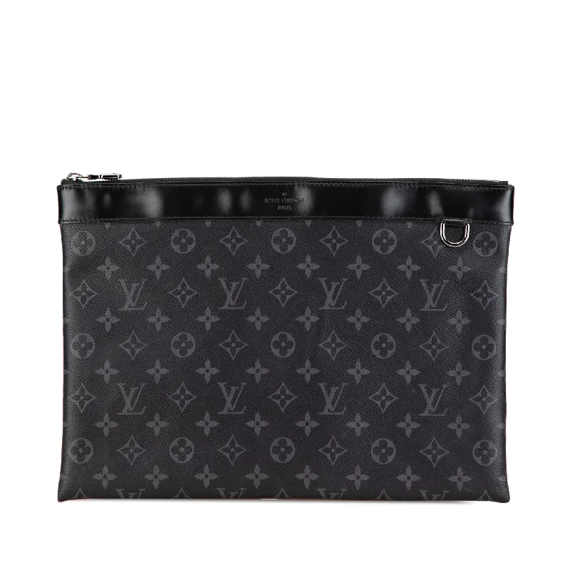 Chanel Handbag with Adjustable Strap for ComfortBlack Louis Vuitton Monogram Eclipse Discovery Pochette GM Clutch Bag