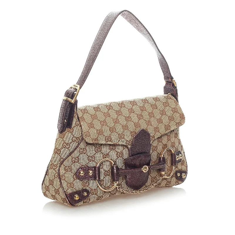 Gucci Dionysus bags for women with tiger - head claspsGucci GG Canvas Horsebit Handbag (32962)