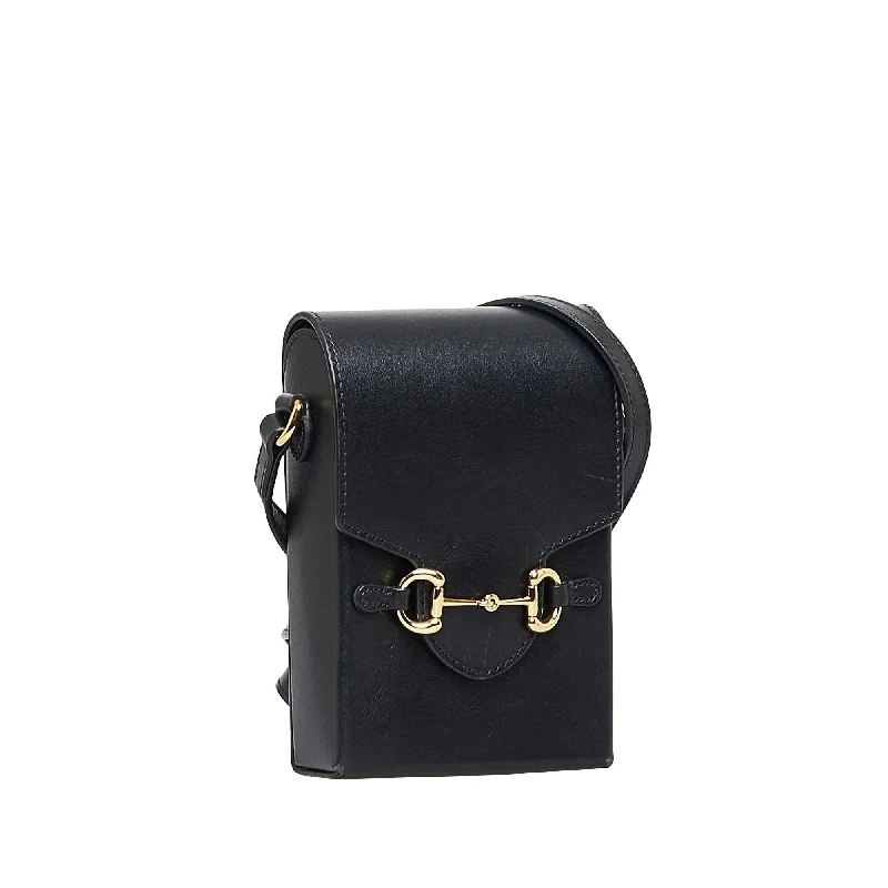 Gucci handbags for women with a patent - leather finishGucci Mini Horsebit 1955 Crossbody Bag (SHG-ZkHRah)