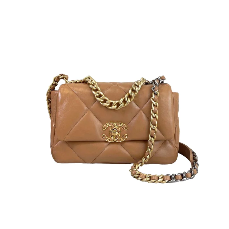 Chanel Designer Handbag with Unique Design19 Lambskin Small Caramel Mixed Hardware