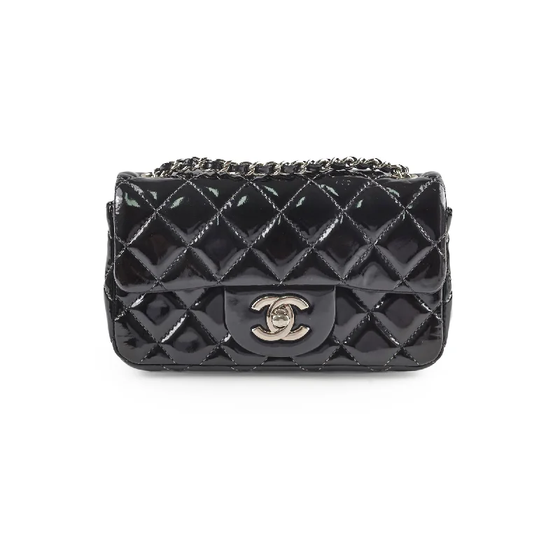 Chanel Small Crossbody Bag for TravelChanel Extra Mini Patent Flap Black