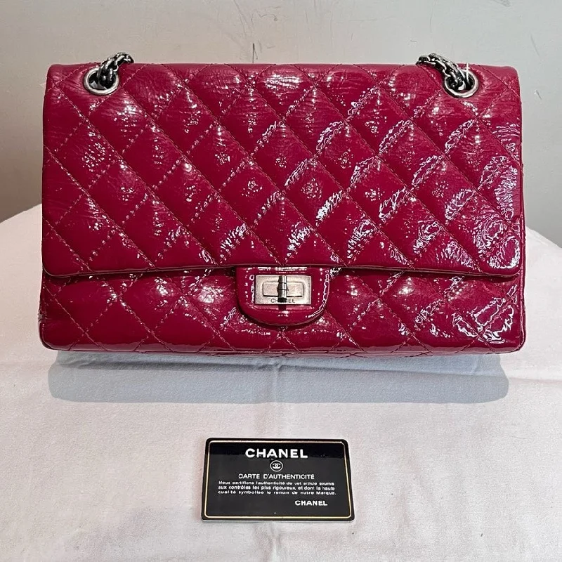 Chanel Chain Strap Handbag for Everyday UseChanel 2.55 Red Patent Leather Bag Quilted Medium