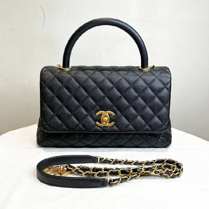 Chanel All - Match Handbag for Versatile StylingChanel Coco Handle Black Caviar Medium Bag