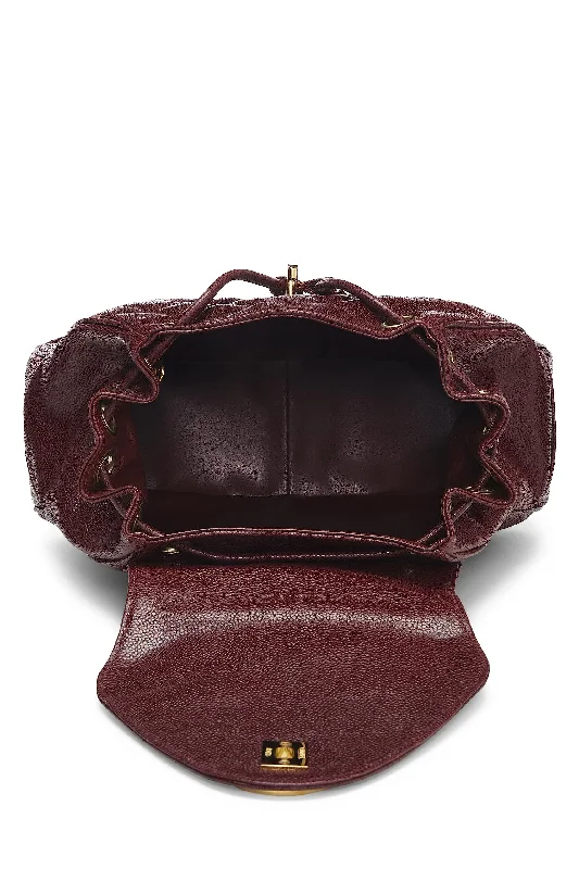 Chanel Quilted Leather Shoulder Bag for FashionistasChanel,  Burgundy Quilted Caviar Backpack Large, Burgundy