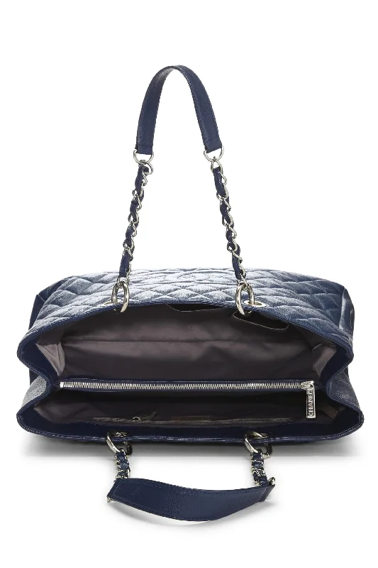 Chanel All - Match Handbag for Versatile StylingChanel,  Navy Quilted Caviar Grand Shopping Tote (GST) XL, Navy