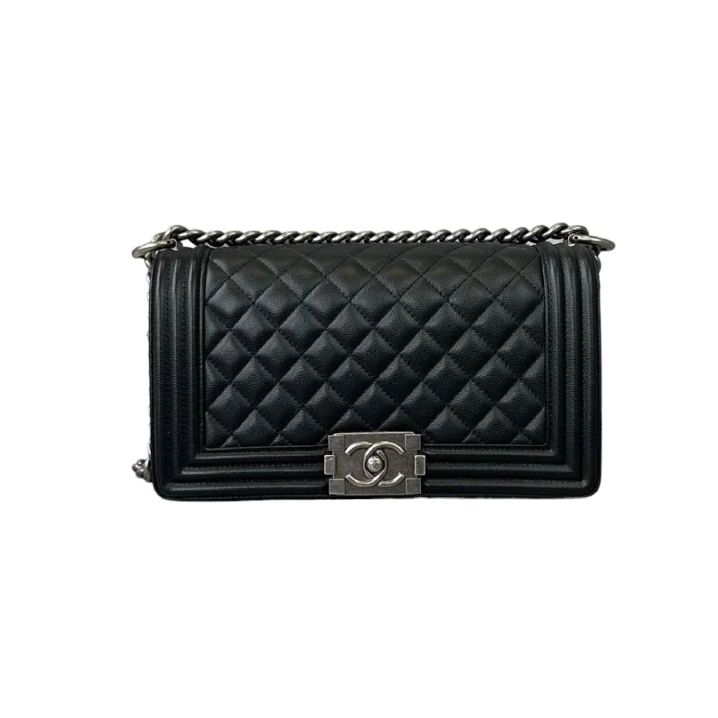 Chanel All - Match Handbag for Versatile StylingBoy Old Medium Caviar Black RHW