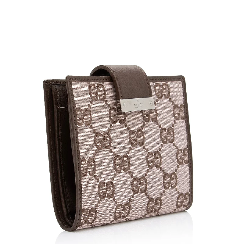 Gucci backpacks for women with a hidden back pocketGucci GG Canvas French Wallet (23529)