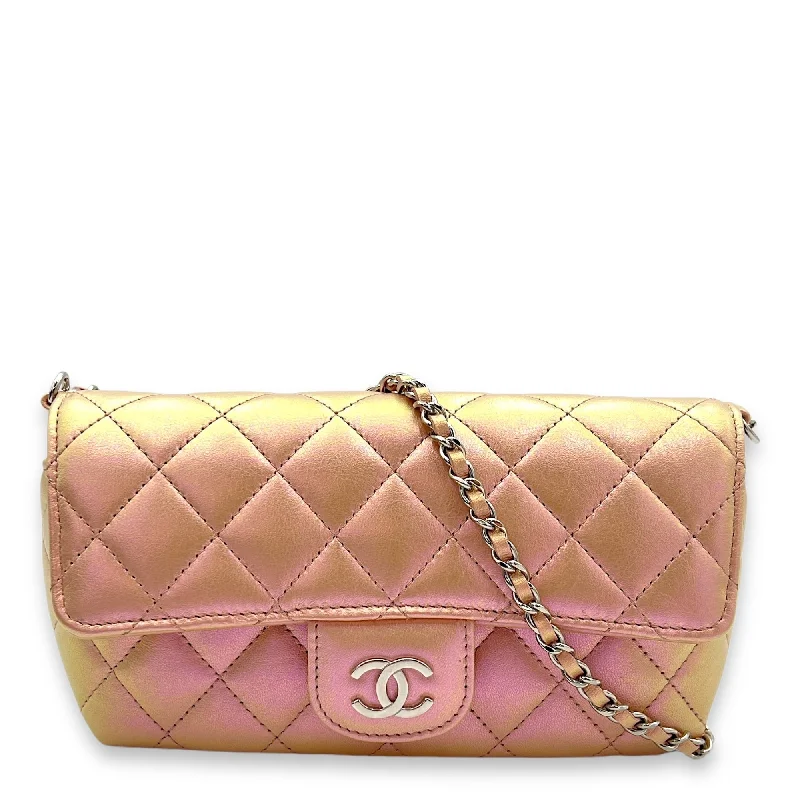 Chanel Quilted Leather Shoulder Bag for FashionistasChanel Glasses Crossbody Bag Pink in Calfskin, Silver hardware S2409-001414CH