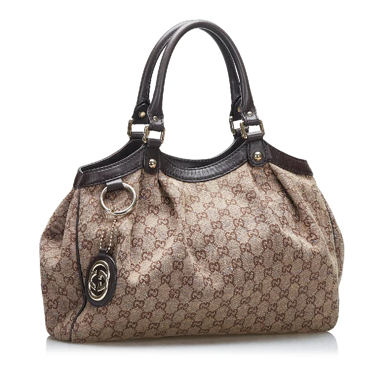 Medium - sized Women Gucci handbags for everyday useGucci GG Canvas Sukey (SHG-9YbwGD)