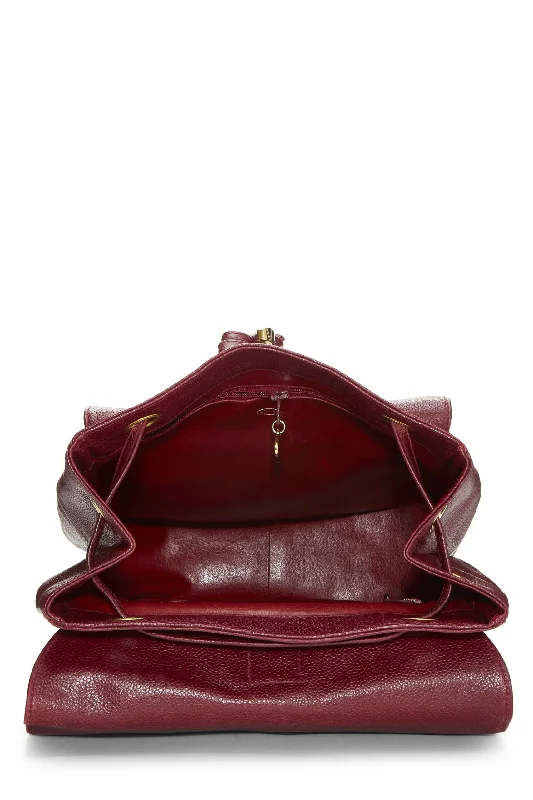 Chanel Luxury Handbag for High - End EventsChanel,  Burgundy Caviar Backpack Medium, Burgundy