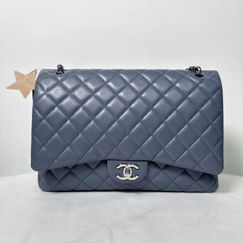 Chanel Limited Edition Handbag for CollectorsChanel CF Maxi Quilted Leather Flap Bag Grey