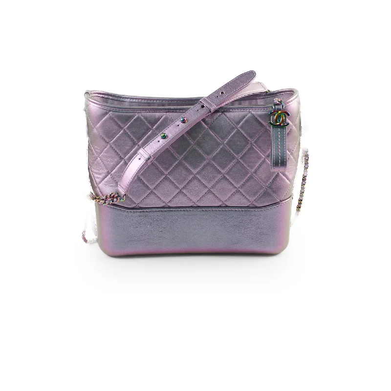 Chanel Handbag with Adjustable Strap for ComfortChanel Gabrielle Iridescent Purple - Series 24