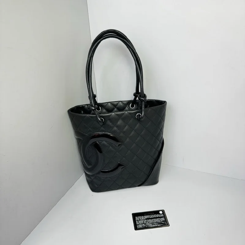 Chanel Quilted Leather Shoulder Bag for FashionistasChanel Cambon Black Quilted Leather Basket Bag Small 21cm