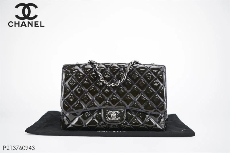 Chanel Classic Flap Bag for Evening PartyChanel Cf Jumbo Green Quilted Leather Flap Bag