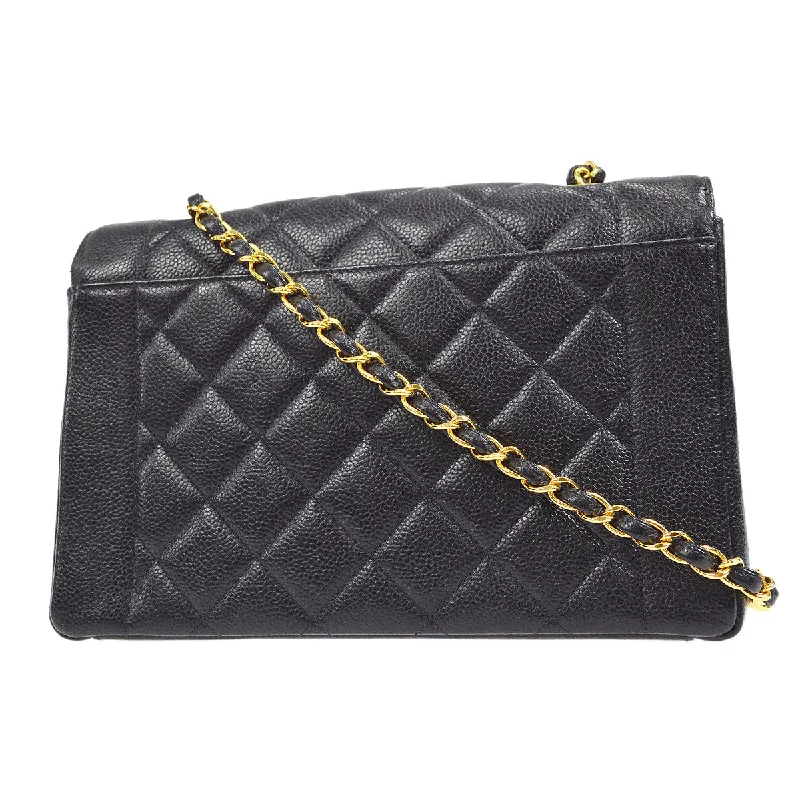 Chanel Lightweight Handbag for Daily ErrandsCHANEL 1994-1996 Tall Diana Flap Medium Black Caviar 17140