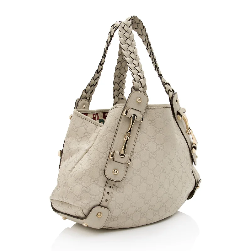 Ladies Gucci shoulder bags with a wide - width strapGucci Guccissima Leather Pelham Small Shoulder Bag (SHF-qiecoD)