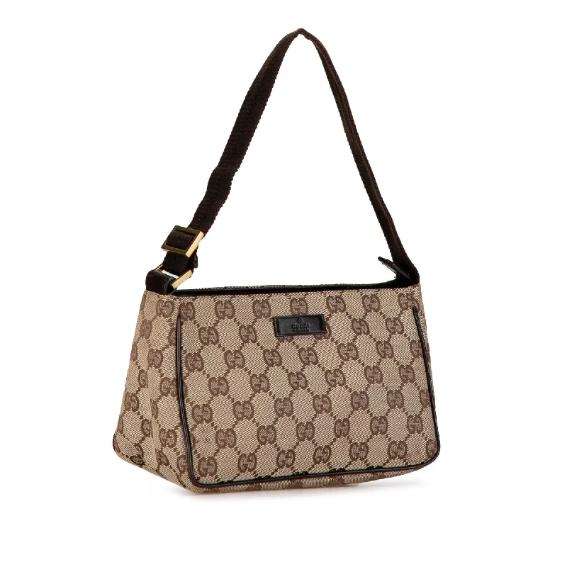 Gucci handbags for women with a metal - framed claspGucci GG Canvas Handbag B182kW)