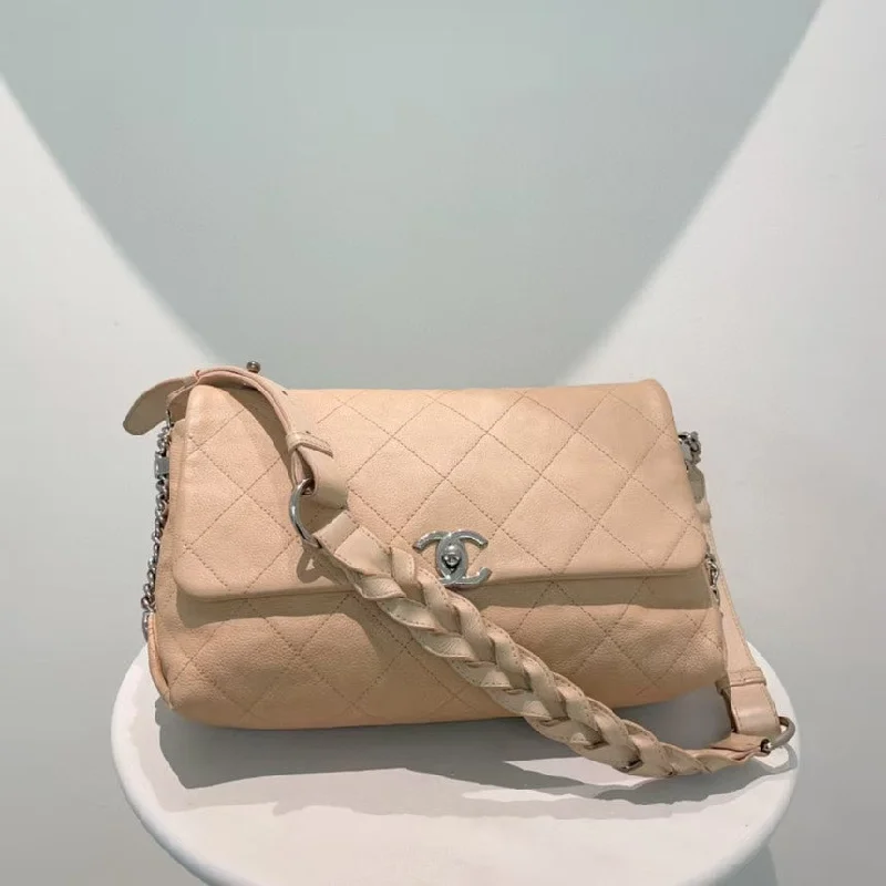 Chanel Medium Tote Bag for Office LadiesChanel Beige Quilted Leather Flap Bag