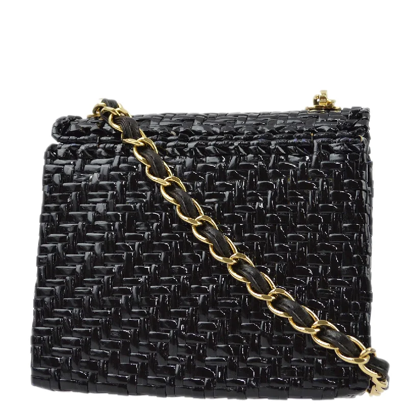 Chanel Classic Flap Bag for Evening PartyChanel * 2000-2001 Black Rattan Mini Classic Square Flap Bag 17