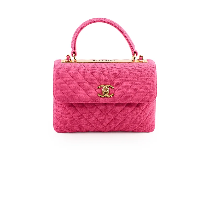 Chanel Vintage Inspired Handbag for Retro LoversChanel Trendy CC Small Canvas Pink Chevron -