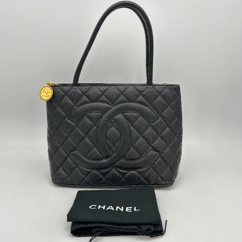 Chanel Classic Flap Bag for Evening PartyChanel Black Caviar Medallion Tote Handbag 2001-2003