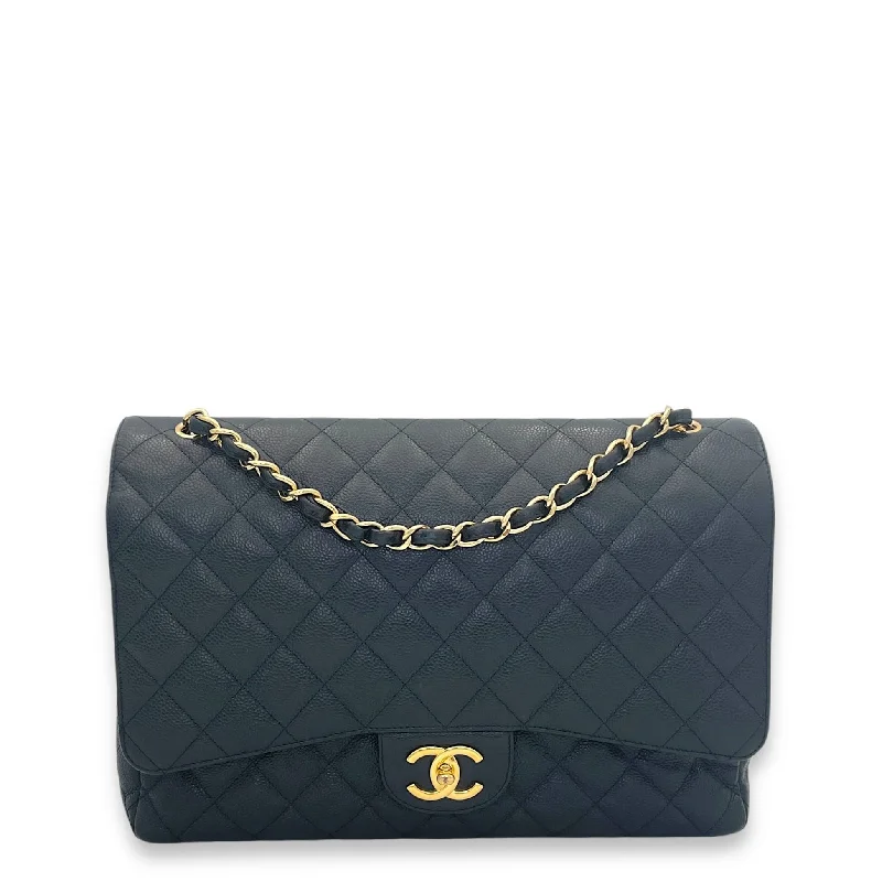 Chanel Small Crossbody Bag for TravelChanel Classic Crossbody Bag Maxi Black in Caviar Leather, Gold hardware S2409-001275AN