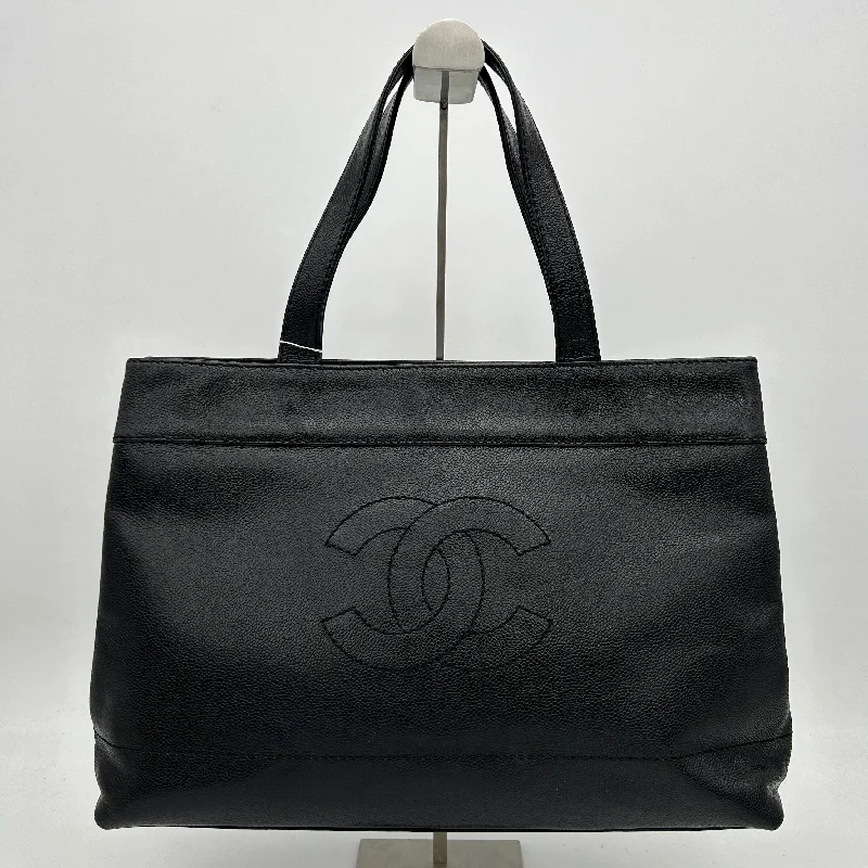 Chanel Handbag with Adjustable Strap for ComfortChanel Black Perforated Calfskin Tote Handbag