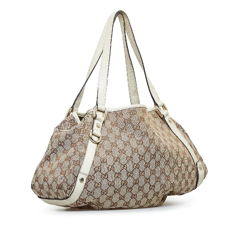 Women Gucci bags with a zippered interior pocketGucci GG Canvas Pelham Shoulder Bag (SHG-Cm5oMZ)