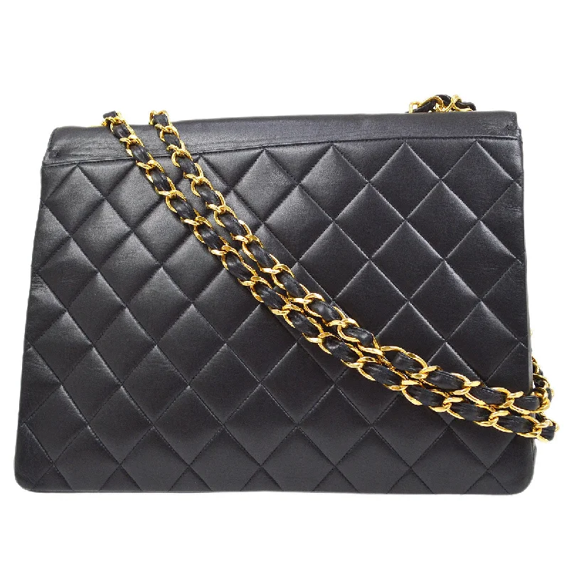 Chanel All - Match Handbag for Versatile StylingCHANEL 1991-1994 CC Flap Maxi Black Lambskin 65023