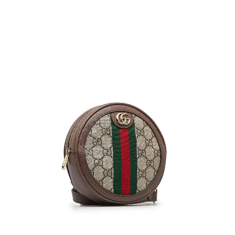 Women Gucci bags with a detachable mobile phone holderGucci Mini GG Supreme Round Ophidia Backpack (SHG-XFDfZG)