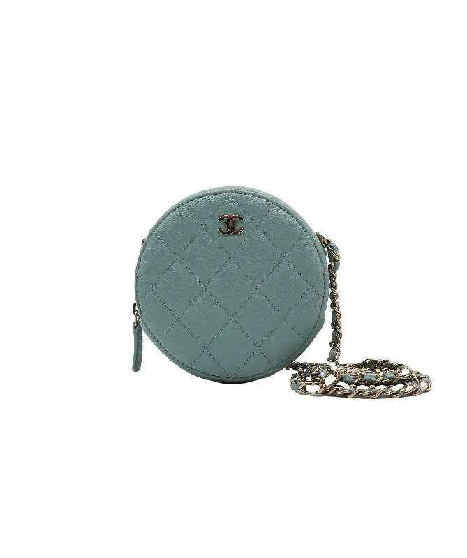 Chanel Classic Flap Bag for Evening PartyChanel Round Vanity Bag Caviar GHW Blue DXBS2362