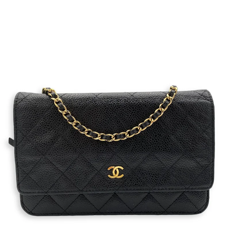 Chanel New Arrival Handbag with Gold HardwareChanel WOC Wallet On Chain Small Black in Caviar Leather, Gold hardware OS2410-001676LP